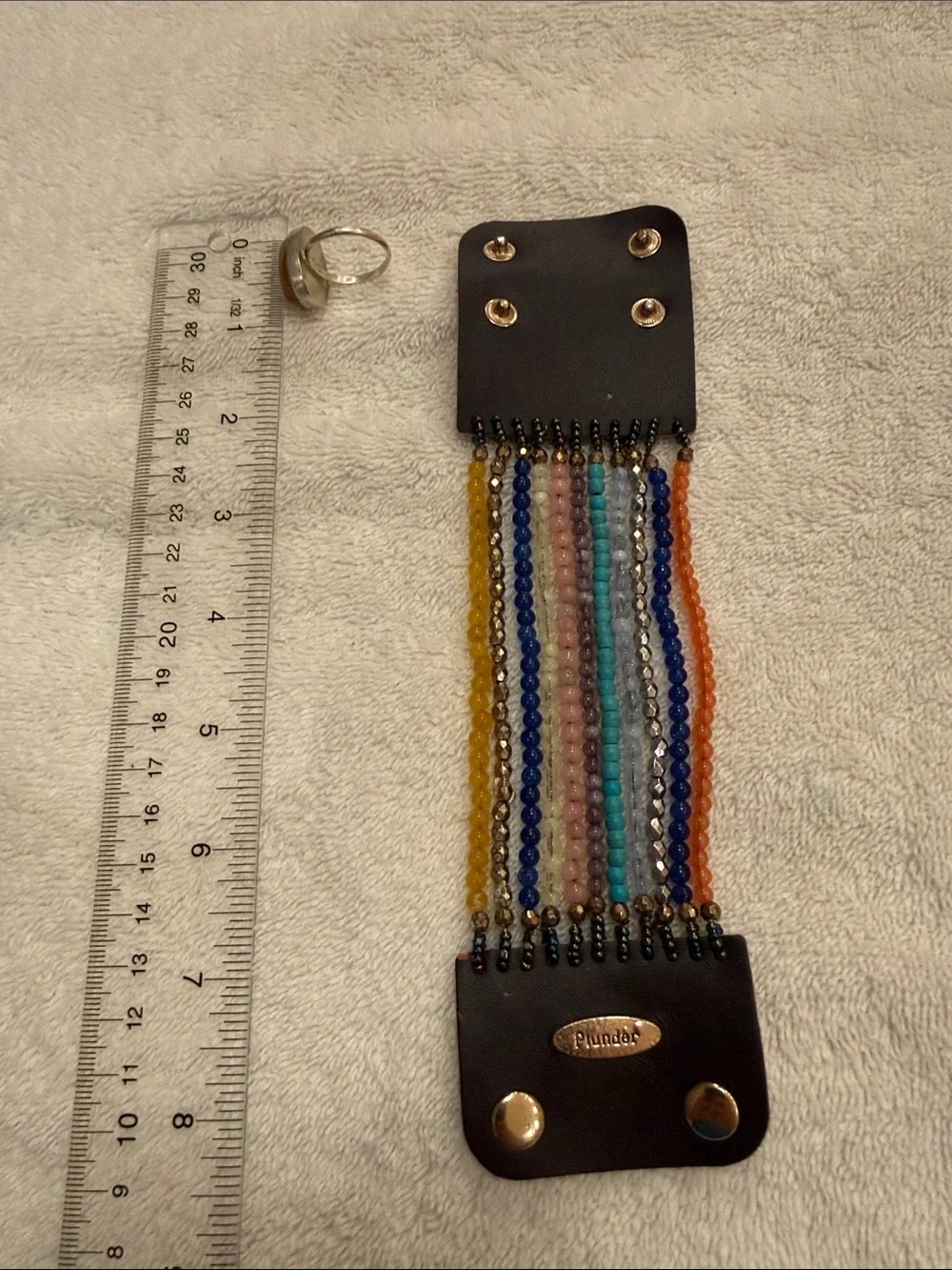 Plunder beaded leather